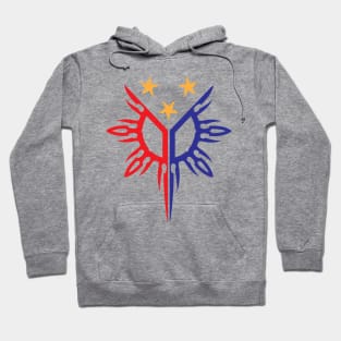 Tribal Philippines Filipino Sun and Stars Flag by AiReal Apparel Hoodie